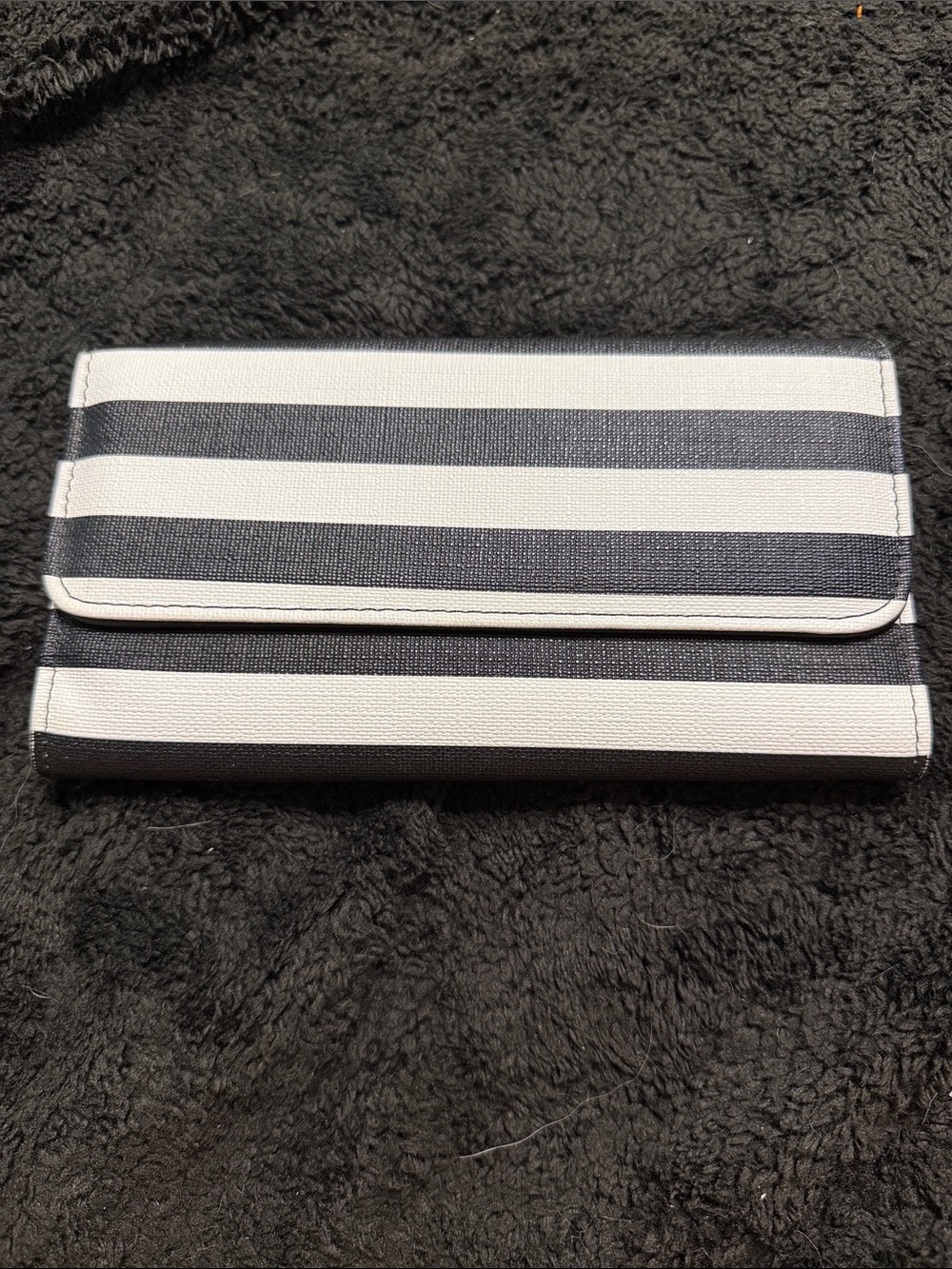 Kut from the Kloth Black and White Striped Fold Wallet